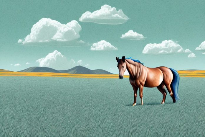 A horse in a field in the northern cape