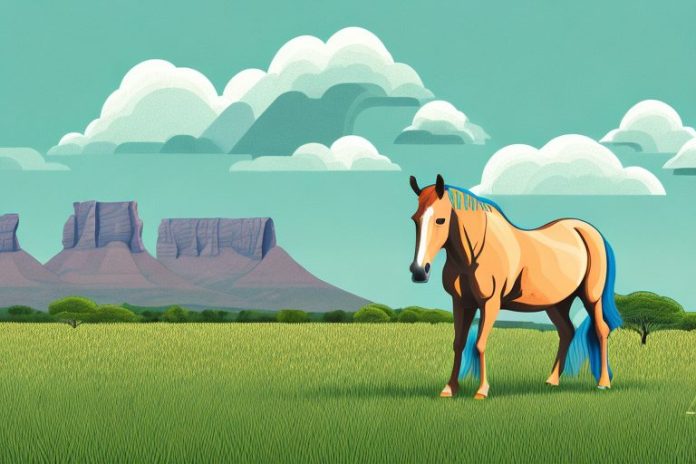 A horse in a field