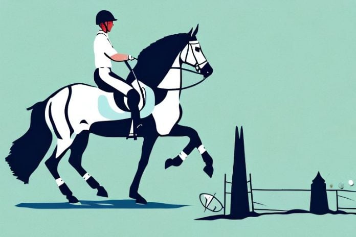 An irish sport horse in a south african landscape