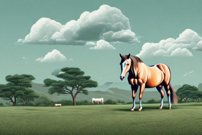 A horse in a rural landscape in kwamashu