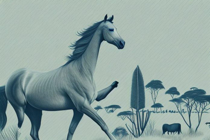 A horse in a tongaat