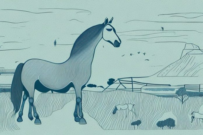 A horse in a margate