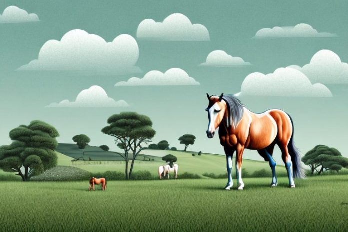 A horse in a rural landscape in east london