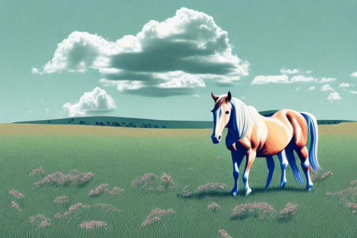 A horse in a field in grahamstown
