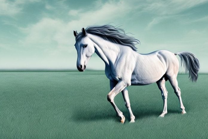 A horse in a field in south africa