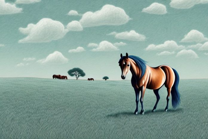 A horse in a field in the free state