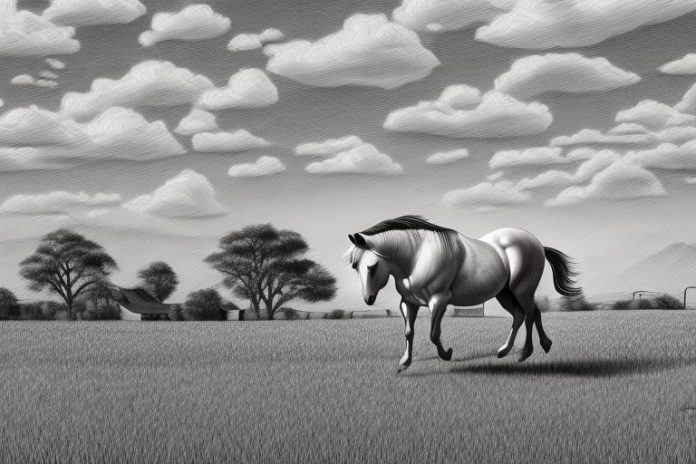 A horse in a rural setting in welkom