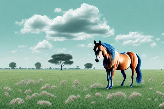 A horse in a field in kroonstad