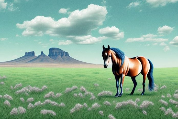 A horse in a field in harrismith