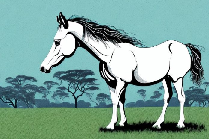 A horse in a pasture in pretoria