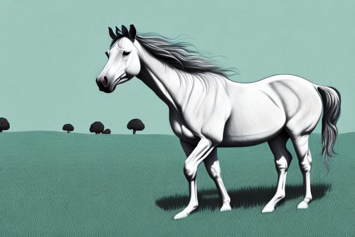 A horse in a field at kempton park