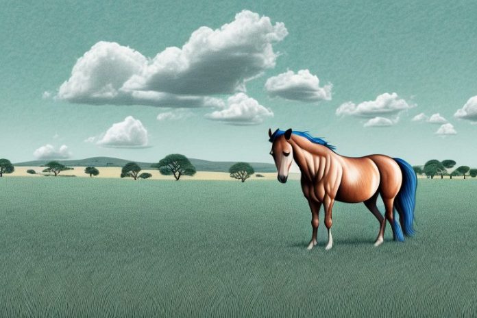 A horse in a field in thohoyandou