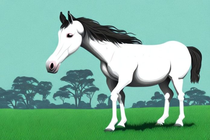 A horse in a pasture in secunda