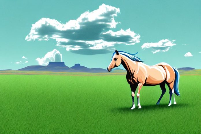 A horse in a grassy field in hazyview
