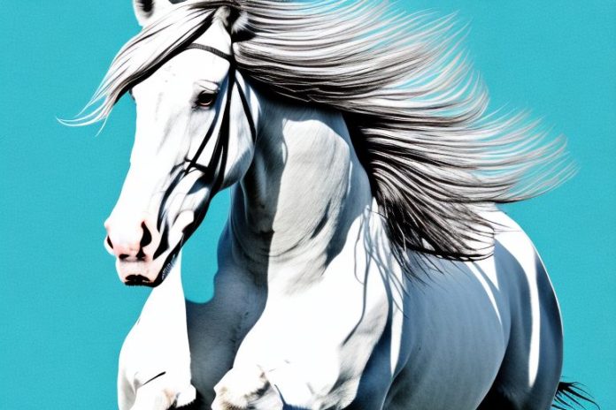 A clydesdale horse in its natural environment