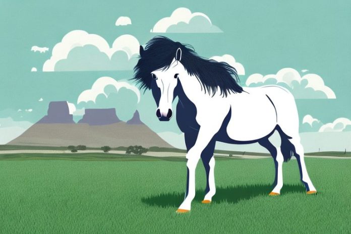 A horse in a pasture in colesberg
