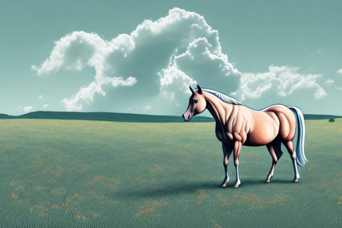 A horse in a field in prieska