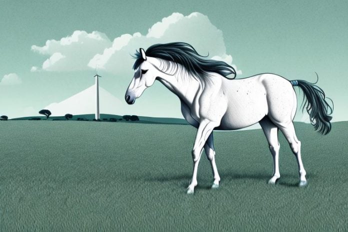 A horse in a field in stilfontein