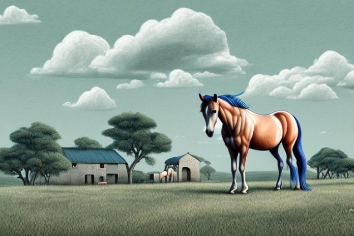 A horse in a rural setting in brits