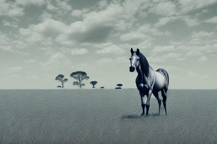 A horse in a field in lichtenburg