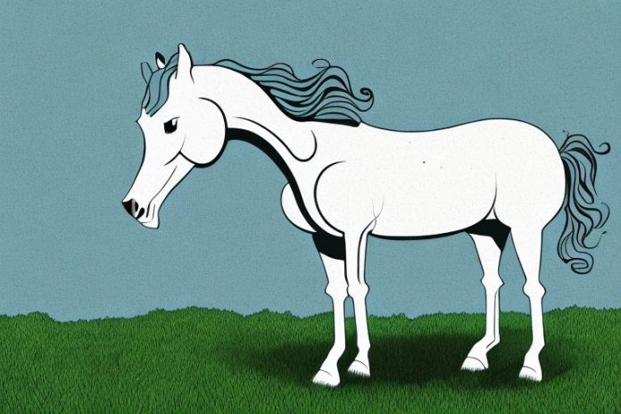 A horse in a field
