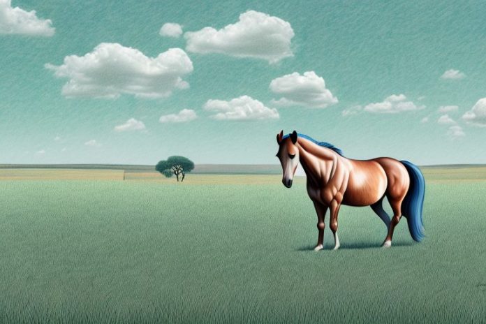 A horse in a field in vryburg