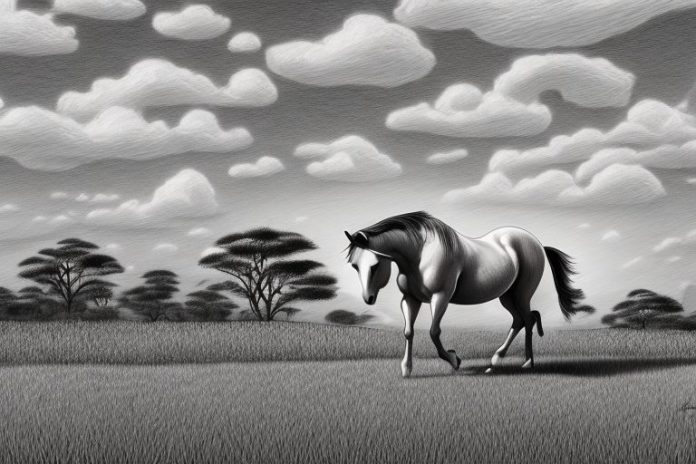 A horse in a rural setting in mogwase