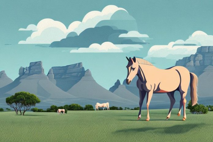 A horse in a rural setting in cape town