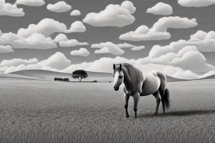 A horse in a field in stellenbosch