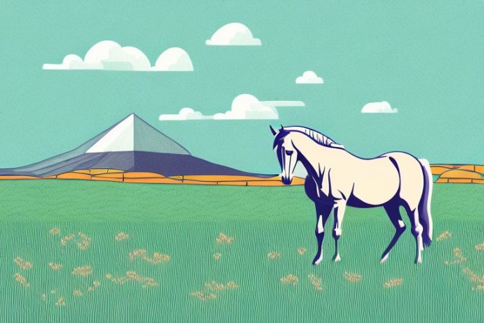 A horse in a field in mossel bay