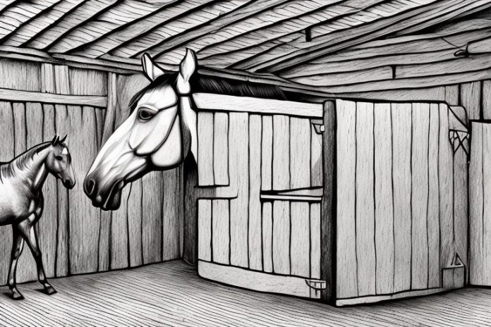 A horse in a stable in simon's town