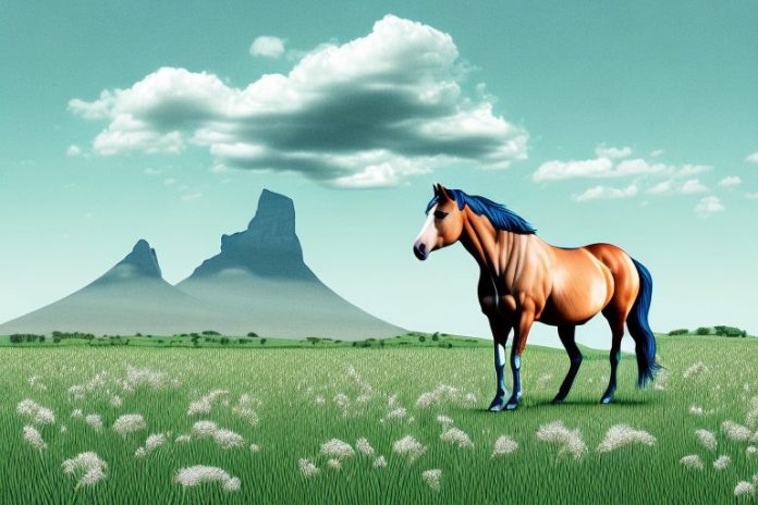 A horse in a field in mthatha