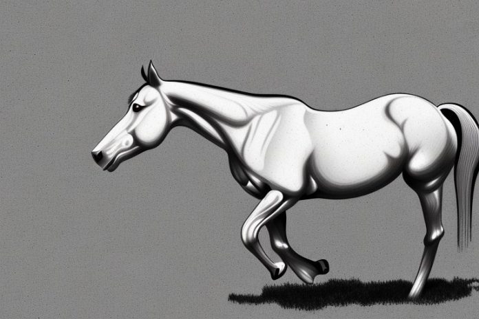 An american quarter horse in a rural setting in grahamstown