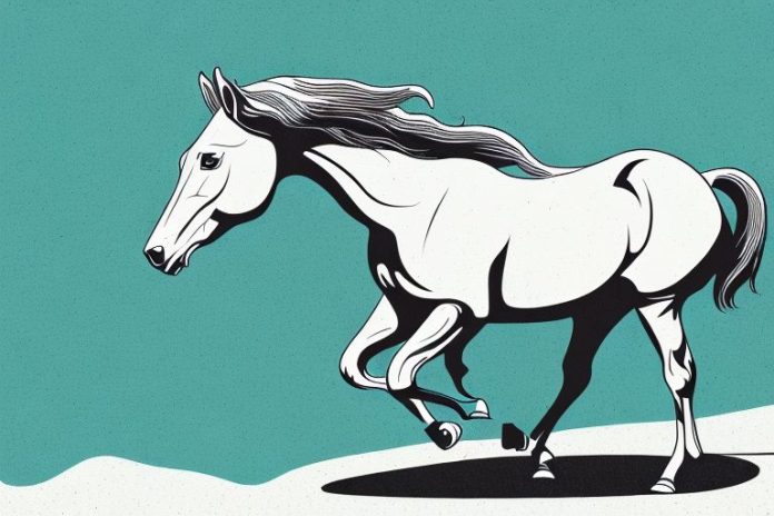 A majestic american quarter horse in a scenic jeffreys bay landscape