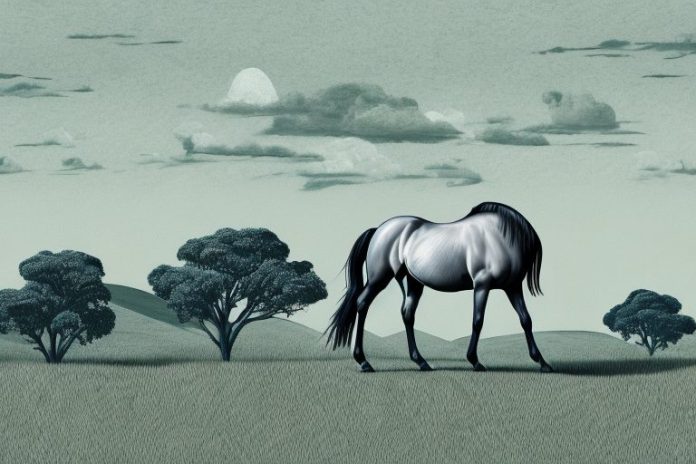 A horse in a rural south african landscape