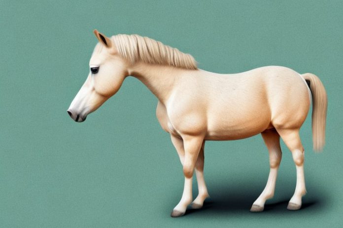 A haflinger horse in a natural landscape