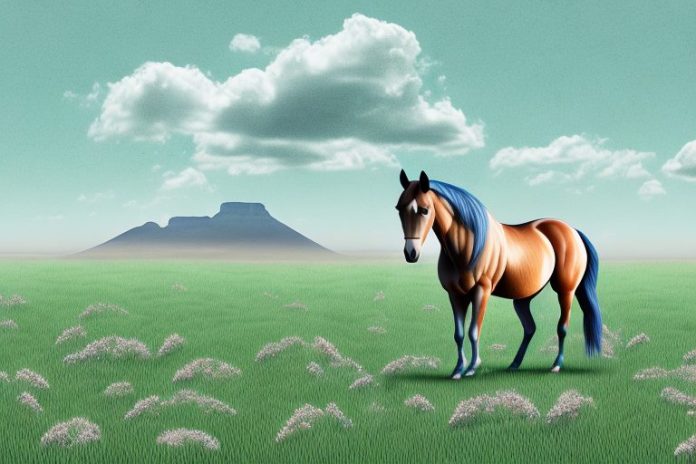 A horse in a field in ermelo