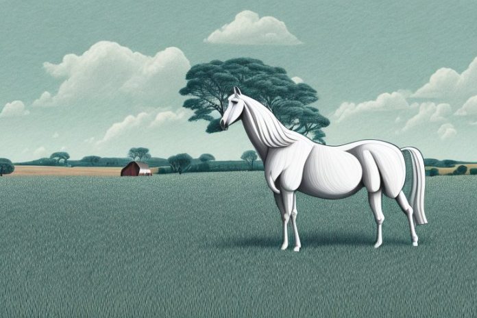 A horse in a field in kimberley