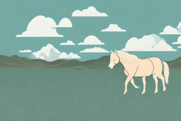 A haflinger horse in a scenic landscape in the northern cape