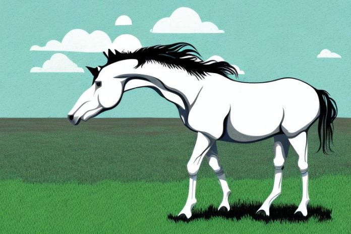 A horse in a pasture in rustenburg