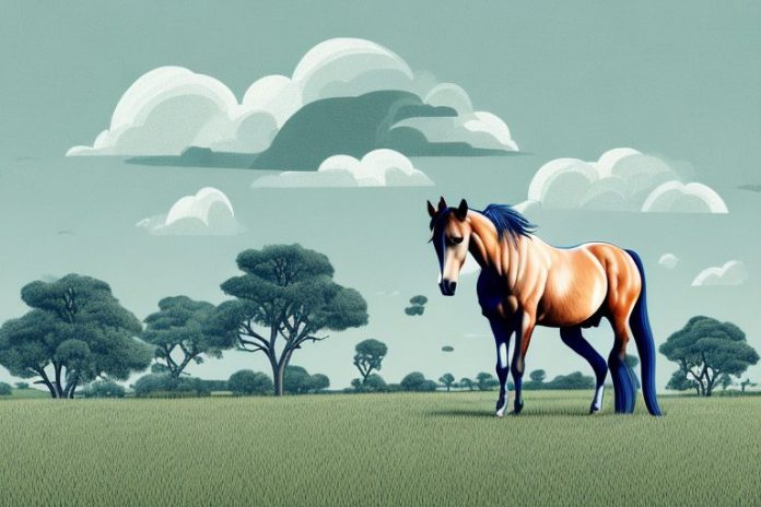 A horse in the countryside of vryburg