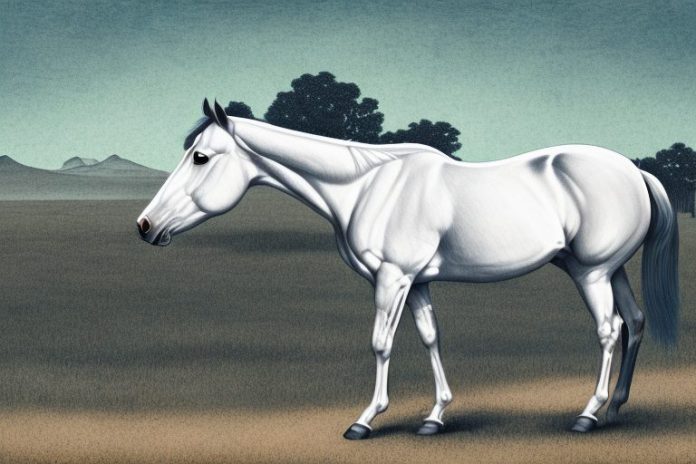 An american quarter horse in a rural setting in simon's town