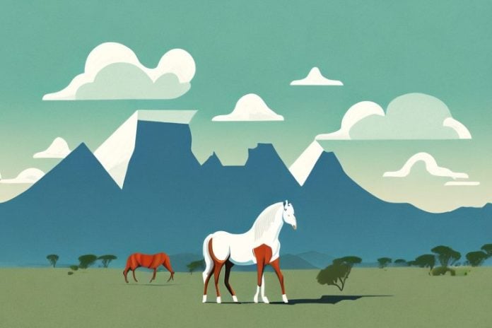 A horse in the south african landscape
