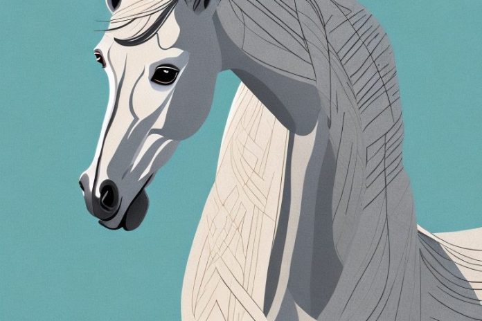 An arabian horse in a rural setting in newcastle