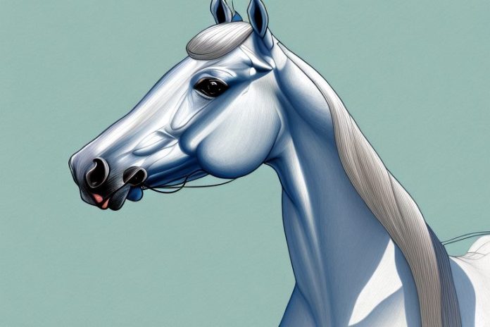 An arabian horse in a margate