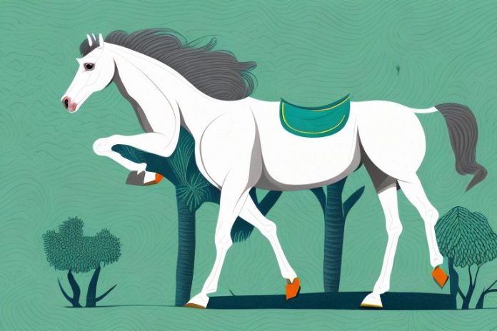 An arabian horse in a lush