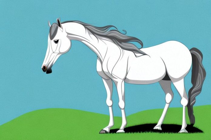 An arabian horse in a pasture in ballito