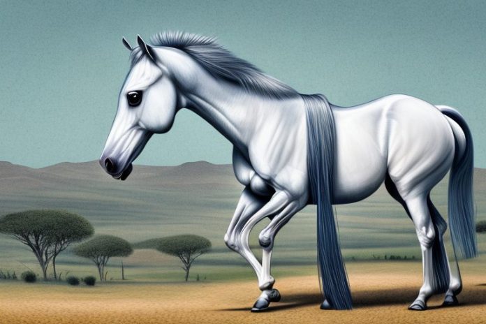 An arabian horse in a rural setting in eastern cape