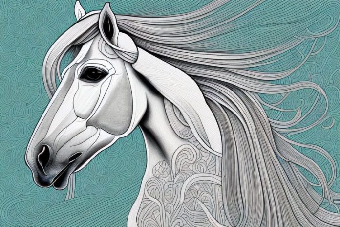 A majestic arabian horse in a rural setting in bloemfontein