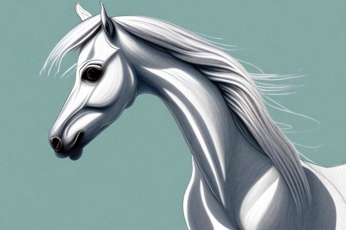 An arabian horse in a south african landscape